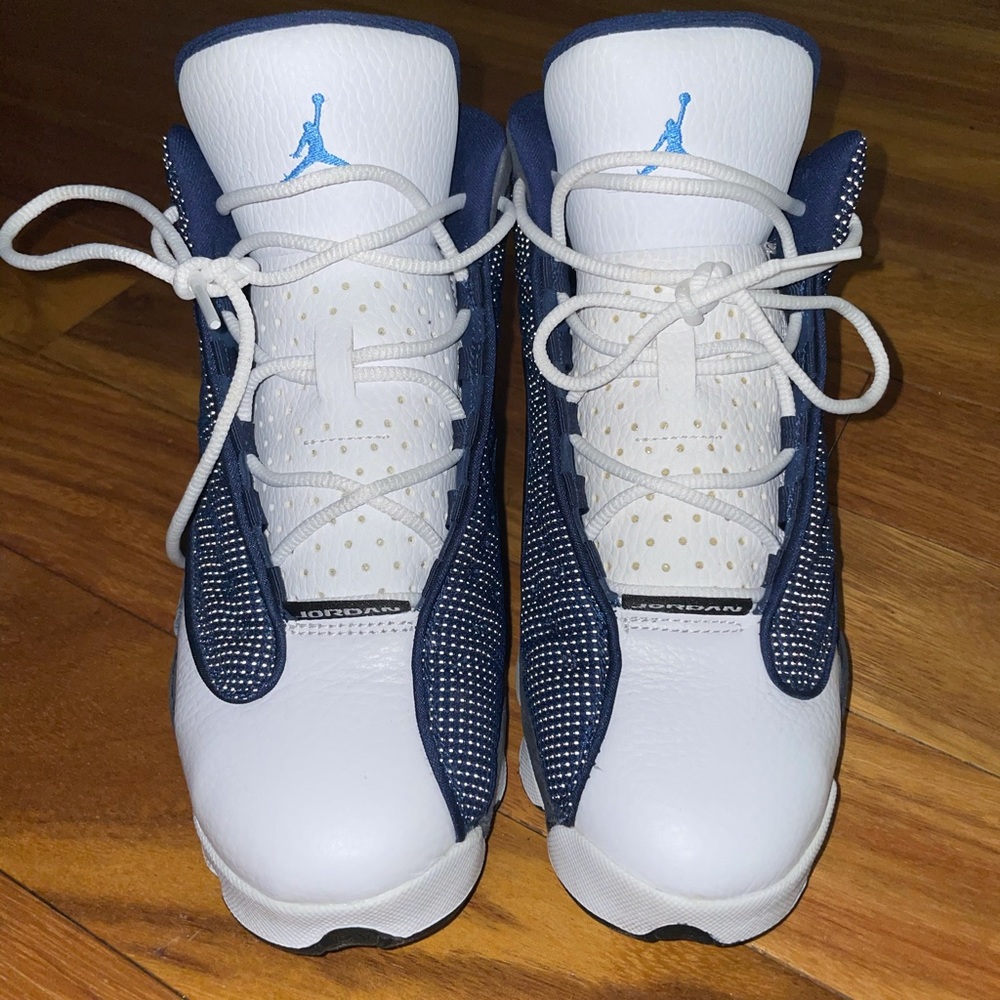Air Jordan Retro 13 Flint Blue/White/Grey Size 5.5 Grade School 🔥